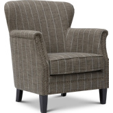 Layla Accent Chair in Mocha Fabric with Nailhead